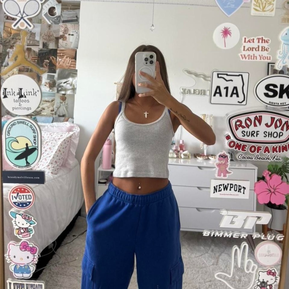 Aritzia jazz blue cargo jogger sweatpants